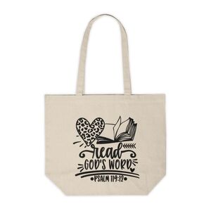 Read God's Word Custom Canvas Tote Bag